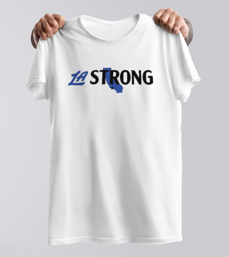 LA Clippers Basketball Los Angeles Strong California Map Design T-Shirt