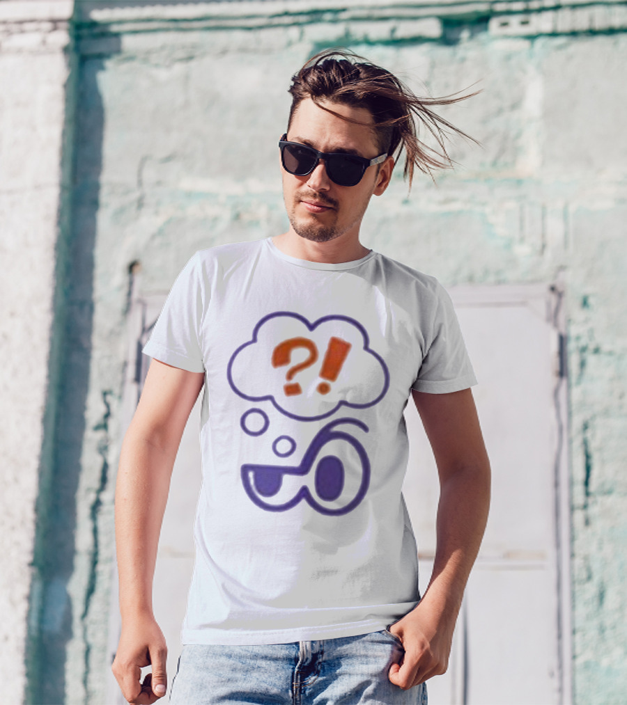 Clooless Core Bubble Brain Question Mark Exclamation Point T-Shirt