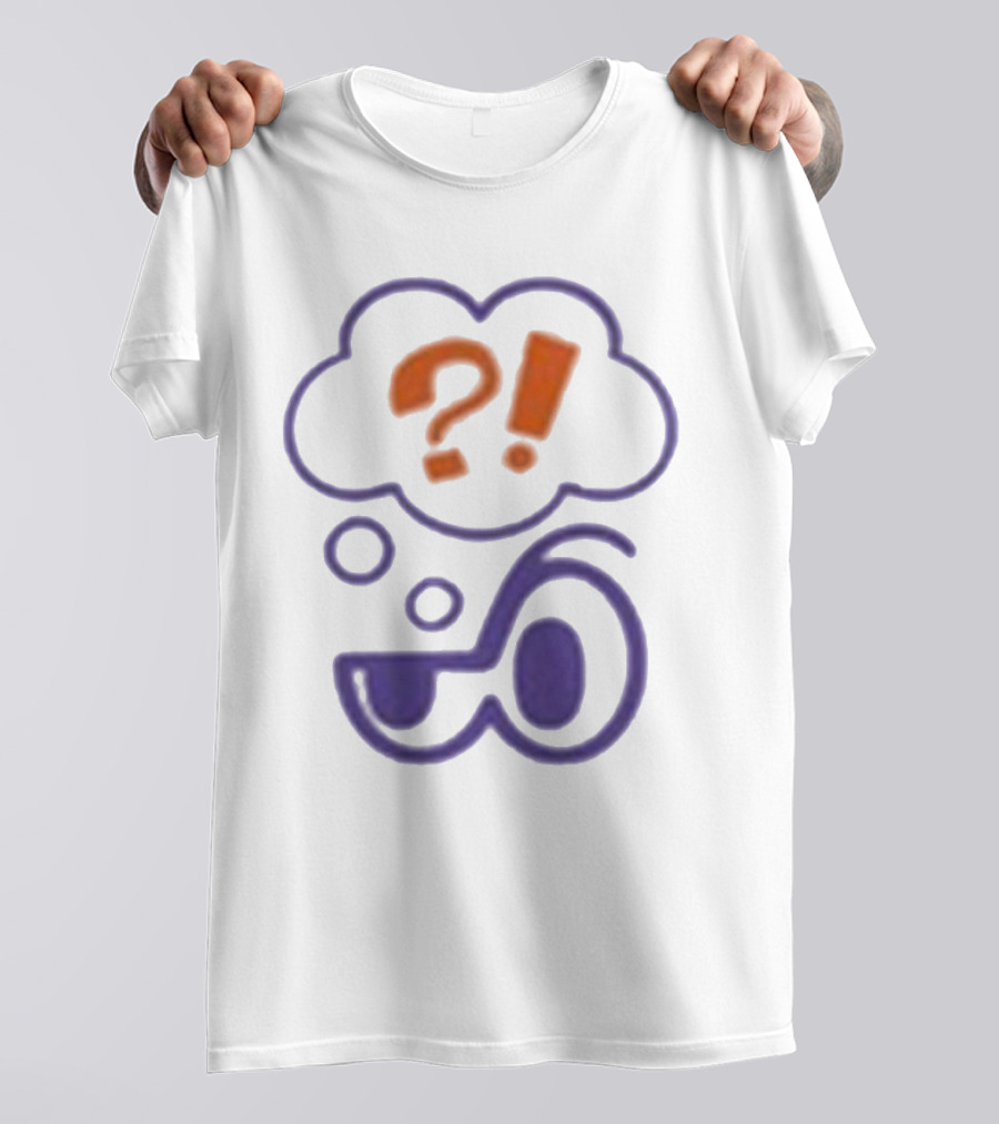 Clooless Core Bubble Brain Question Mark Exclamation Point T-Shirt