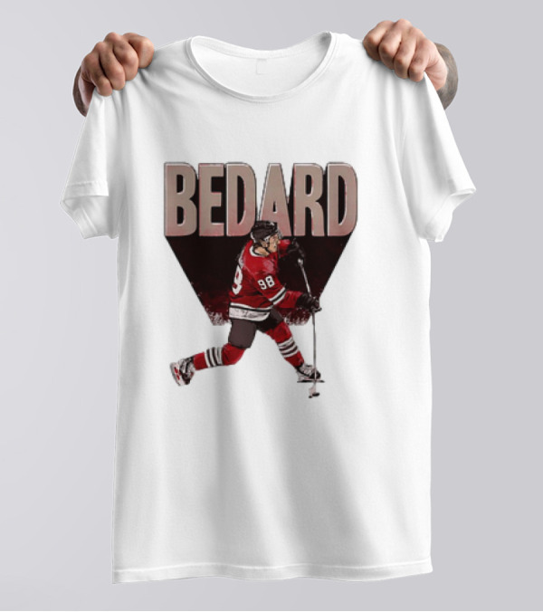 Connor Bedard Chicago Blackhawks NHL Hockey Number 98 Vintage Style T-Shirt