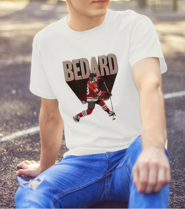 Connor Bedard Chicago Blackhawks NHL Hockey Number 98 Vintage Style T-Shirt