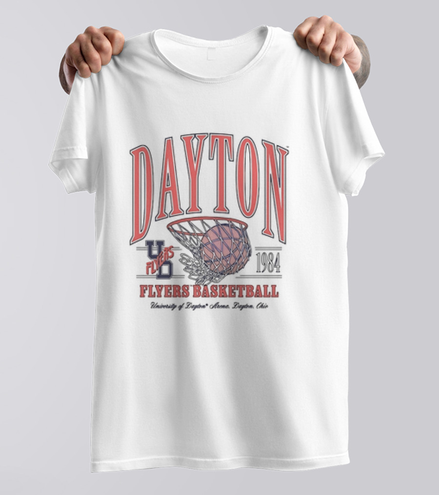 Dayton Flyers Basketball 1983 84 College Basketball Team Vintage Style T-Shirt