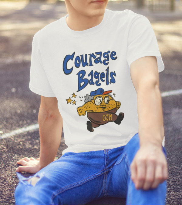 Courage Bagels OJM Character With New York Mets Cap T-Shirt