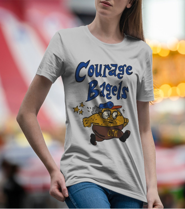 Courage Bagels OJM Character With New York Mets Cap T-Shirt