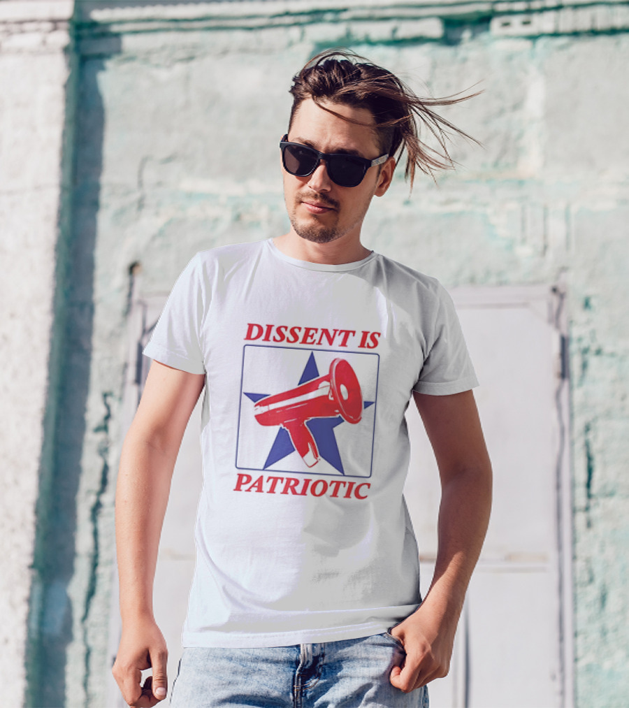 Patriotic Megaphone In Star Symbol Dissent T-Shirt