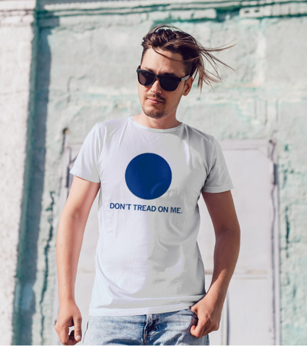 Don’t Tread On Me Blue Dot Circular Emblem T-Shirt