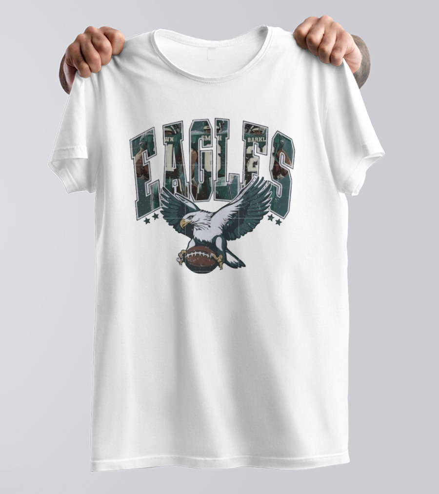 Eagles Philadelphia Brown Smith Barkley Football Graphic T-Shirt