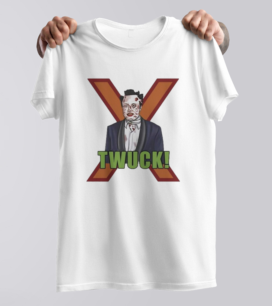Elon Musk Zombie Twuck! Red X Background T-Shirt