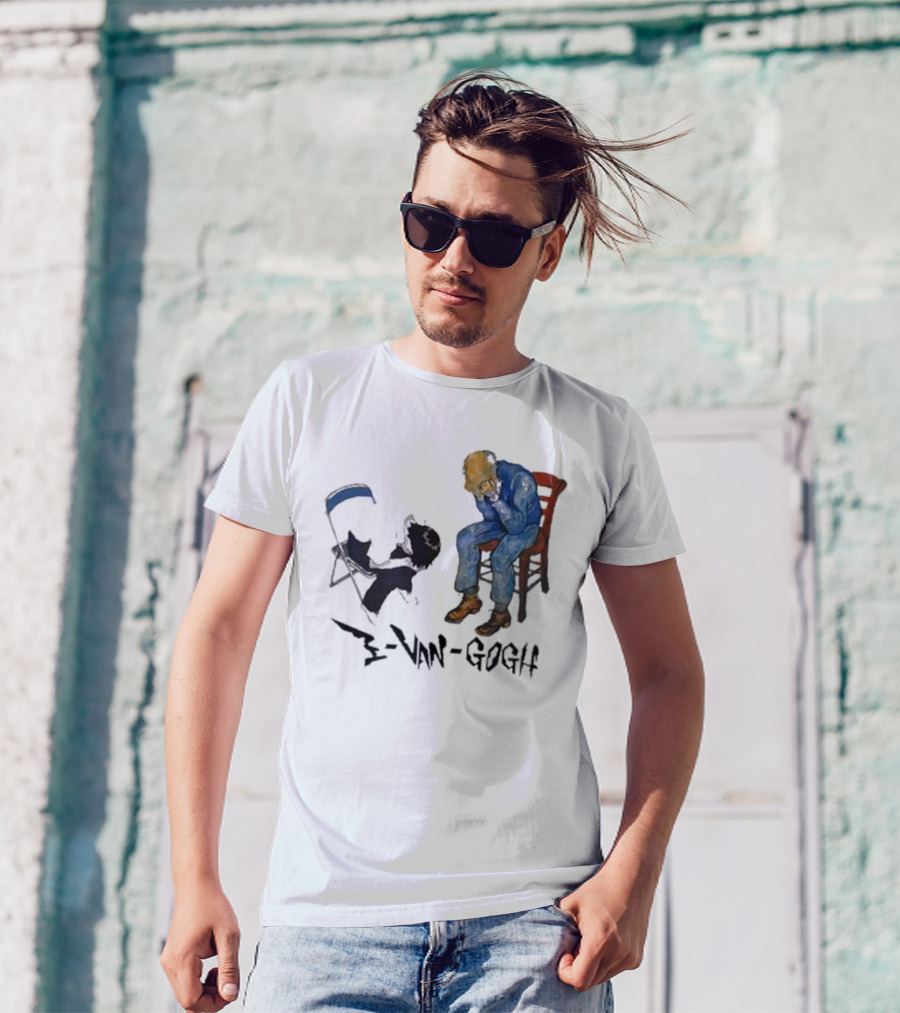 Evangogh Ikari Shinji And Gate Van Gogh Mashup T-Shirt