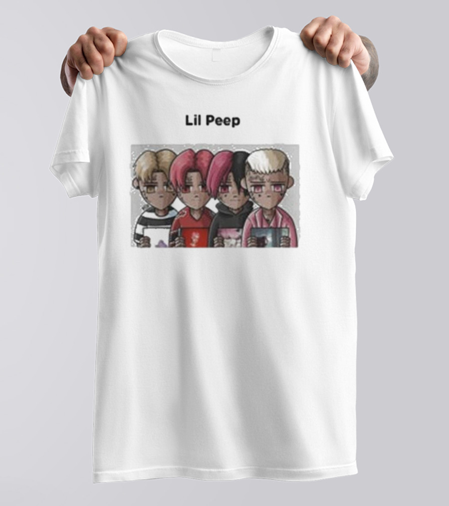 Labeled Cartoon Characters In Different Outfits Lil Peep T-Shirt