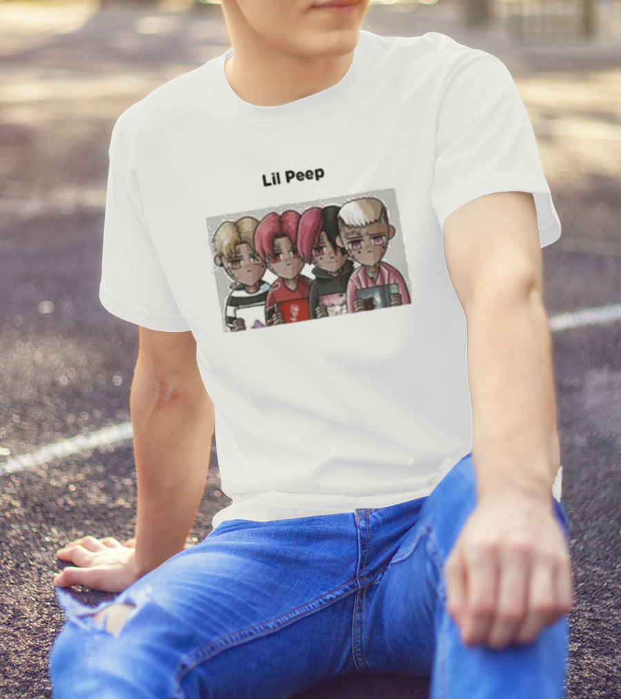 Labeled Cartoon Characters In Different Outfits Lil Peep T-Shirt