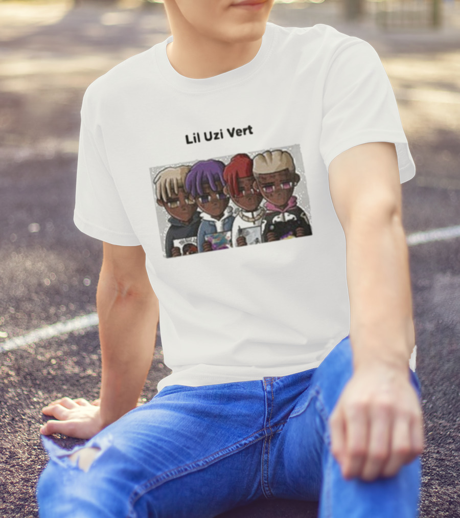 Lil Uzi Vert Evolution Cartoon Characters Holding Albums T-Shirt