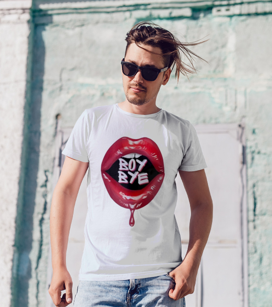 Fabulous Demps Boy Bye Red Lips Bold Style T-Shirt