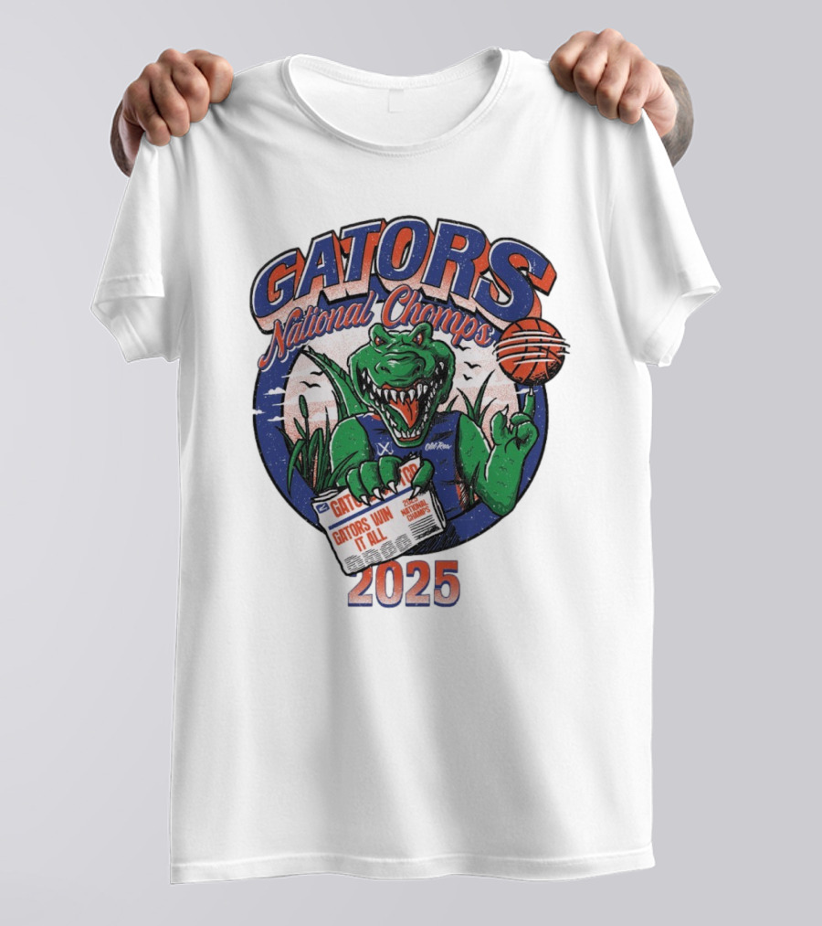 Gators National Champs 2025 Win It All Gators National Chomps T-Shirt