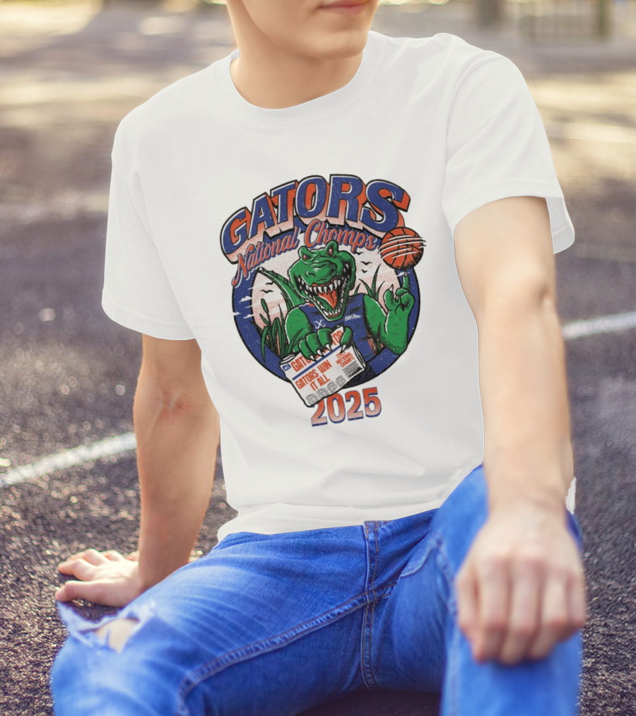 Gators National Champs 2025 Win It All Gators National Chomps T-Shirt