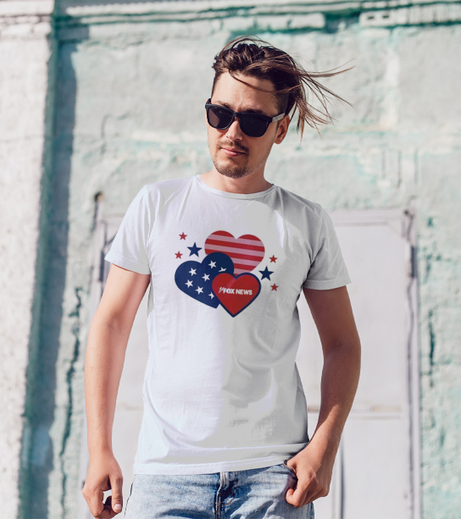 Patriotic Hearts Fox News Stars And Stripes T-Shirt