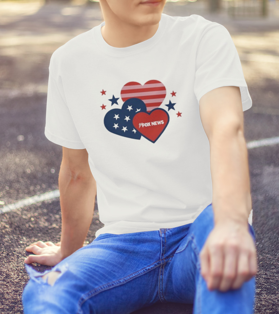 Patriotic Hearts Fox News Stars And Stripes T-Shirt