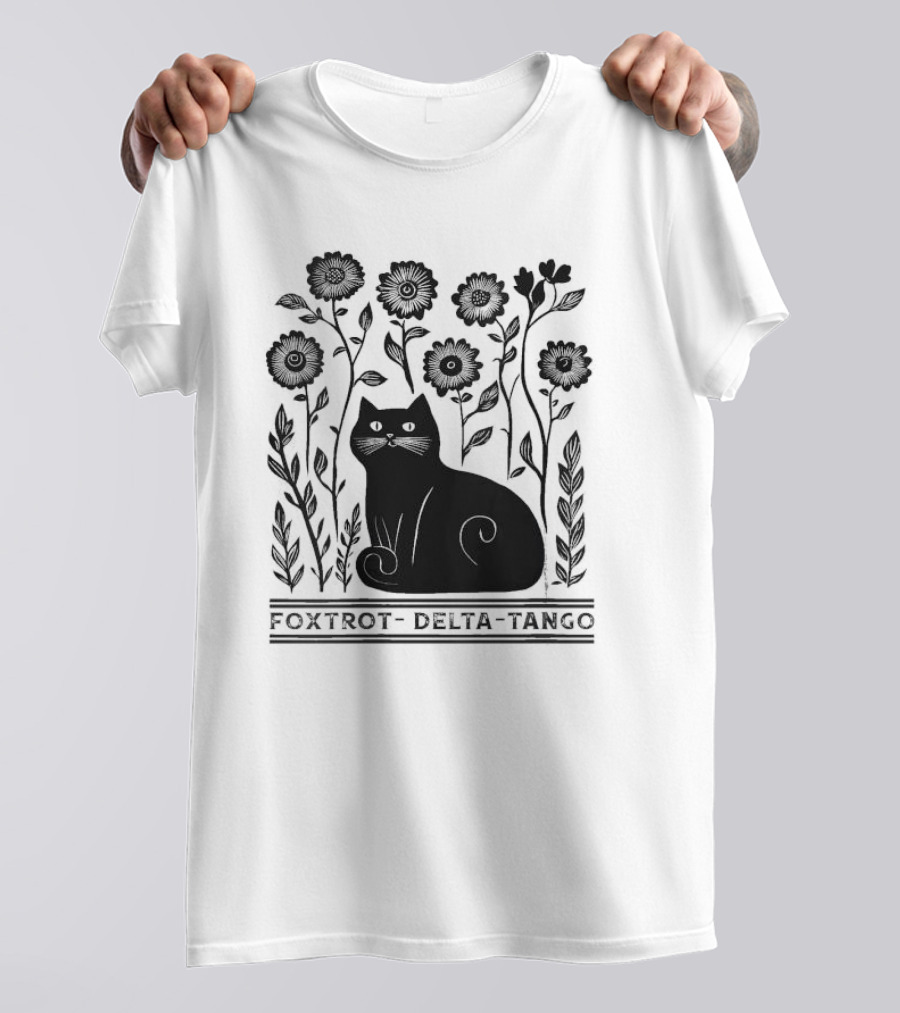 Delta Cat In Flowers T-Shirt