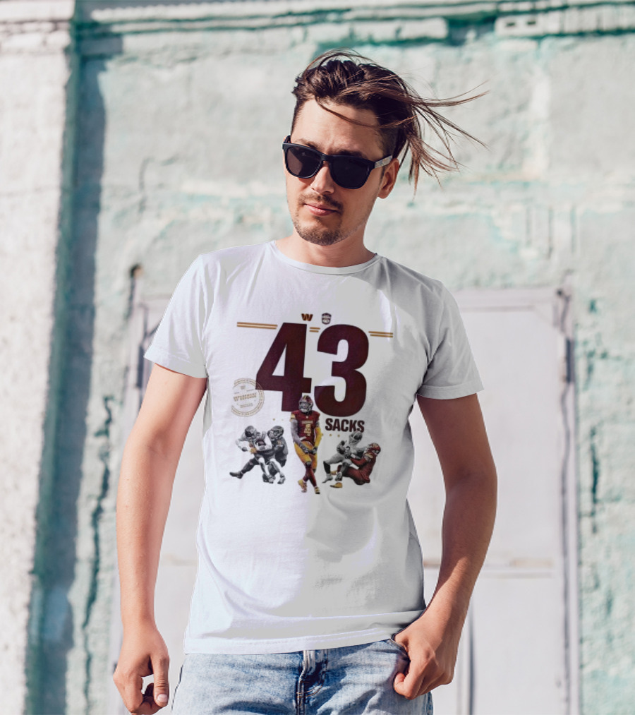 Frankie Luvu 43 Regular Season Sacks Football Action Washington Redskins T-Shirt