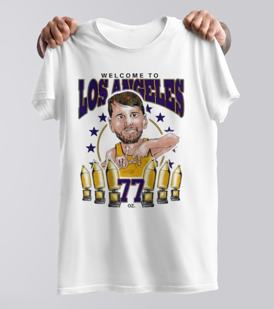 Los Angeles 77 Basketball Stars And Bottles T-Shirt