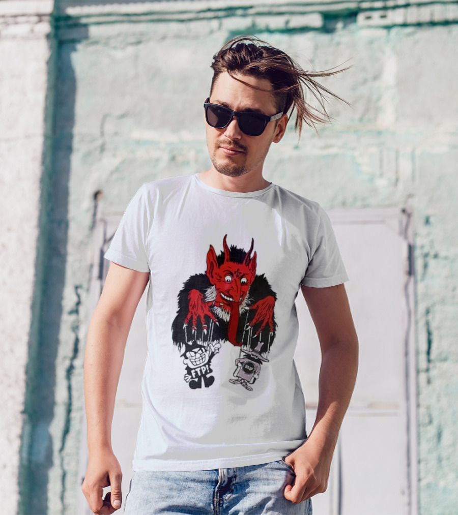 FTP Krampus Devil Puppet Master With FTP Characters T-Shirt