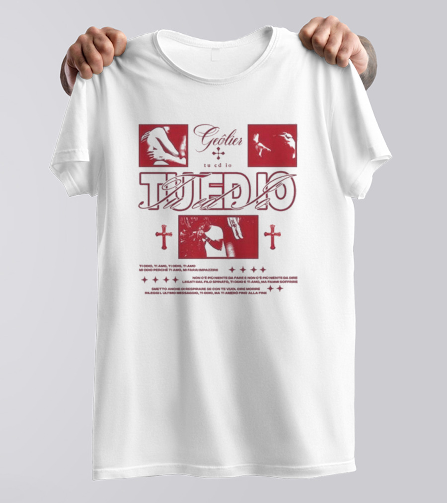 Tu Ed Io Geolier Iconic Visual Elements And Text T-Shirt
