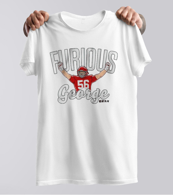 Furious George 56 Kansas City Chiefs NFL George Karlaftis T-Shirt