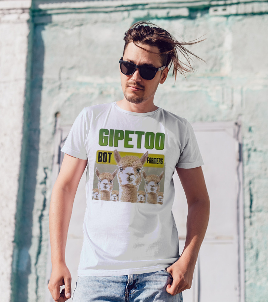 Gipetoo Bot Farmers Alpaca Crew T-Shirt