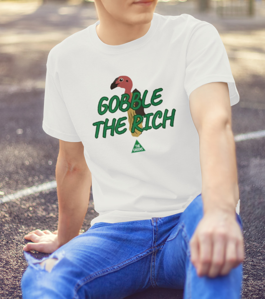 Gobble The Rich Vulture Illustration T-Shirt