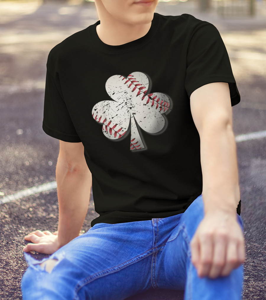 St Patricks Day Shamrock Baseball Womens T-Shirt