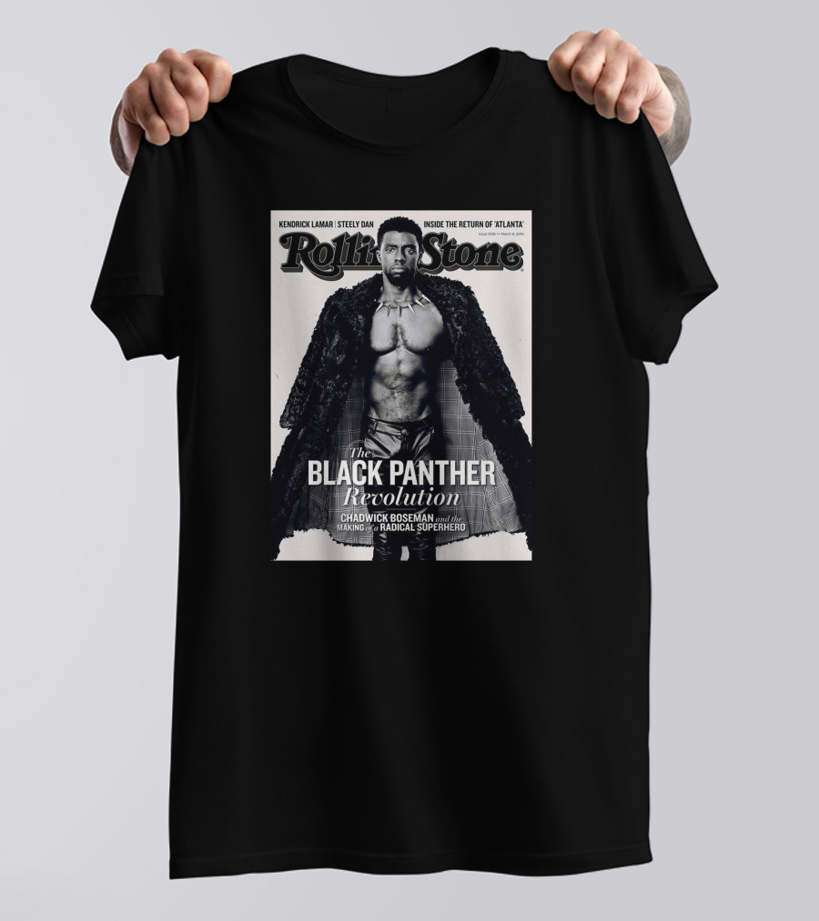 Rolling Stone Black Panther Revolution Chadwick Boseman Radical Superhero T-Shirt