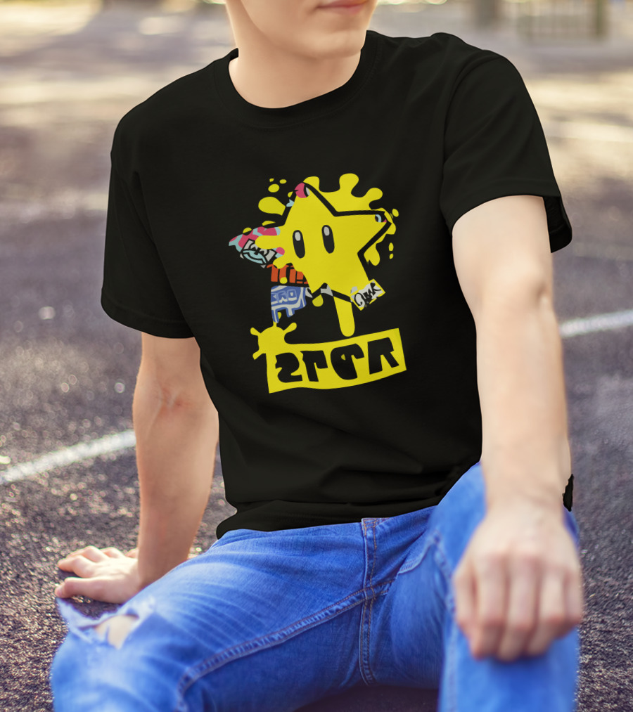 Splatfest Mario Star Ink Graphic Uper 8025 T-Shirt