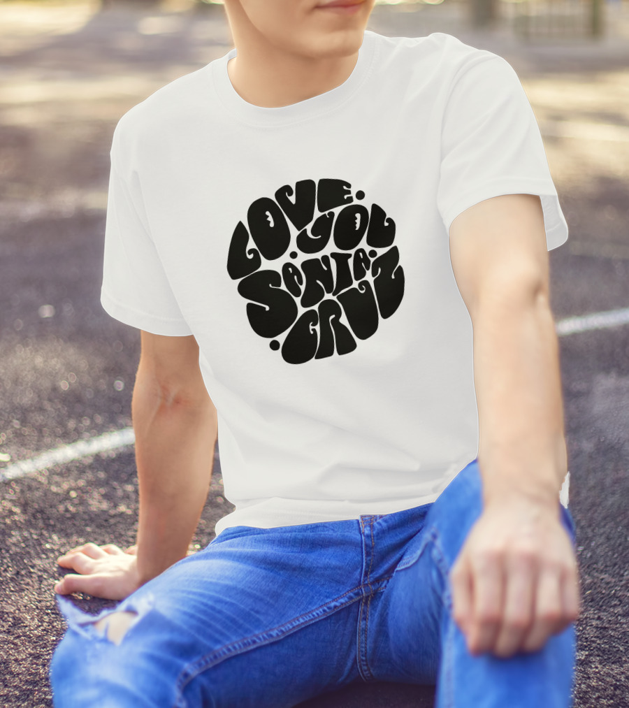 LOVE YOU SANTA CRUZ RETRO STYLE CIRCLE T-Shirt