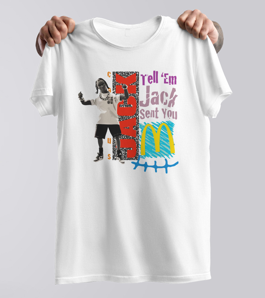 Cactus Jack Tell 'Em Jack Sent You McDonald's Smile T-Shirt