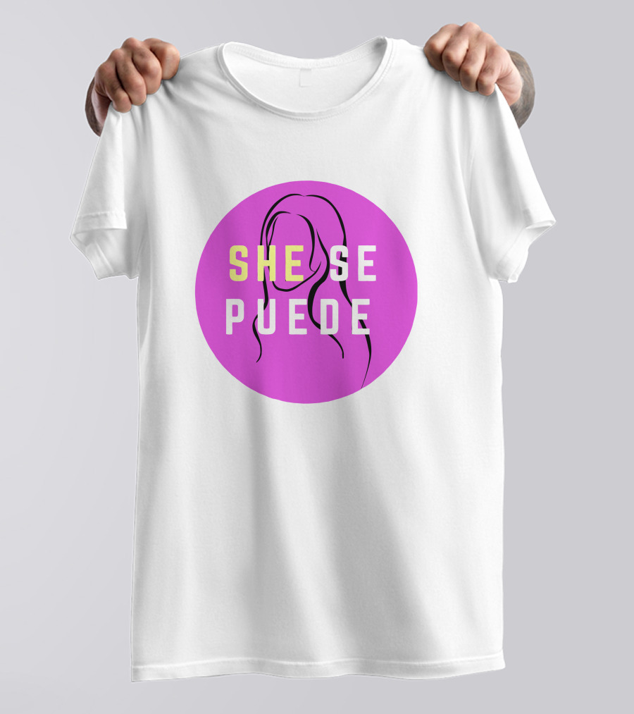 SHE SE PUEDE Purple Circle T-Shirt