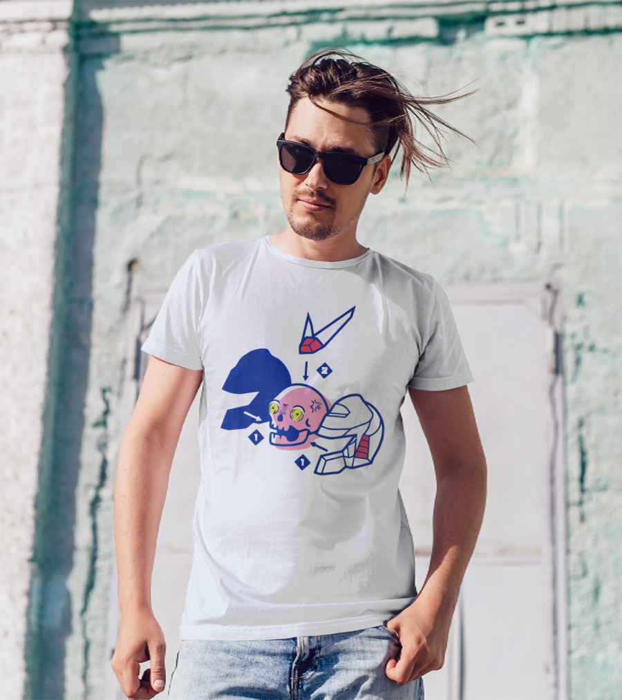 Pewdiepie Mecha Anatomy Skull Robot Disassembled T-Shirt