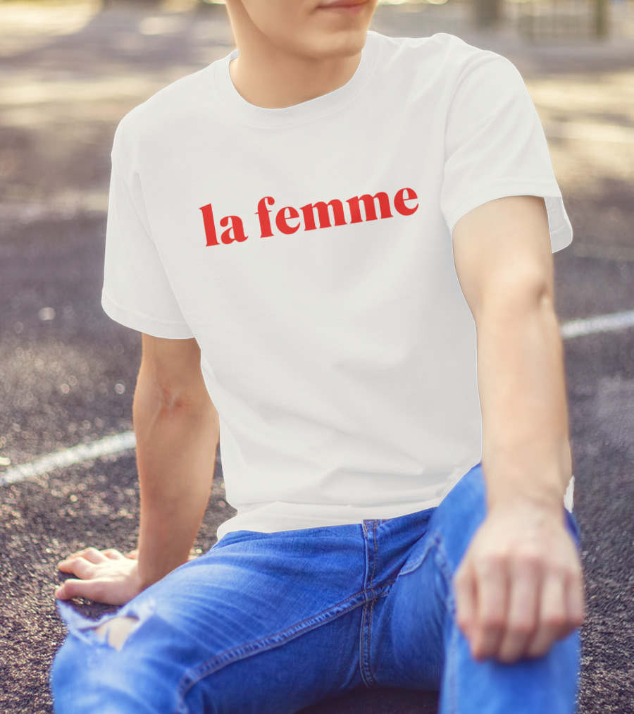 La Femme Band Red Text T-Shirt