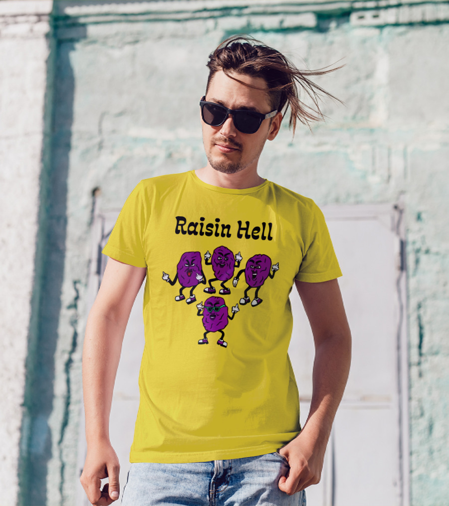 Raisin Hell Dancing Cartoon Purple Raisins T-Shirt