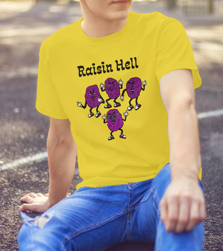 Raisin Hell Dancing Cartoon Purple Raisins T-Shirt