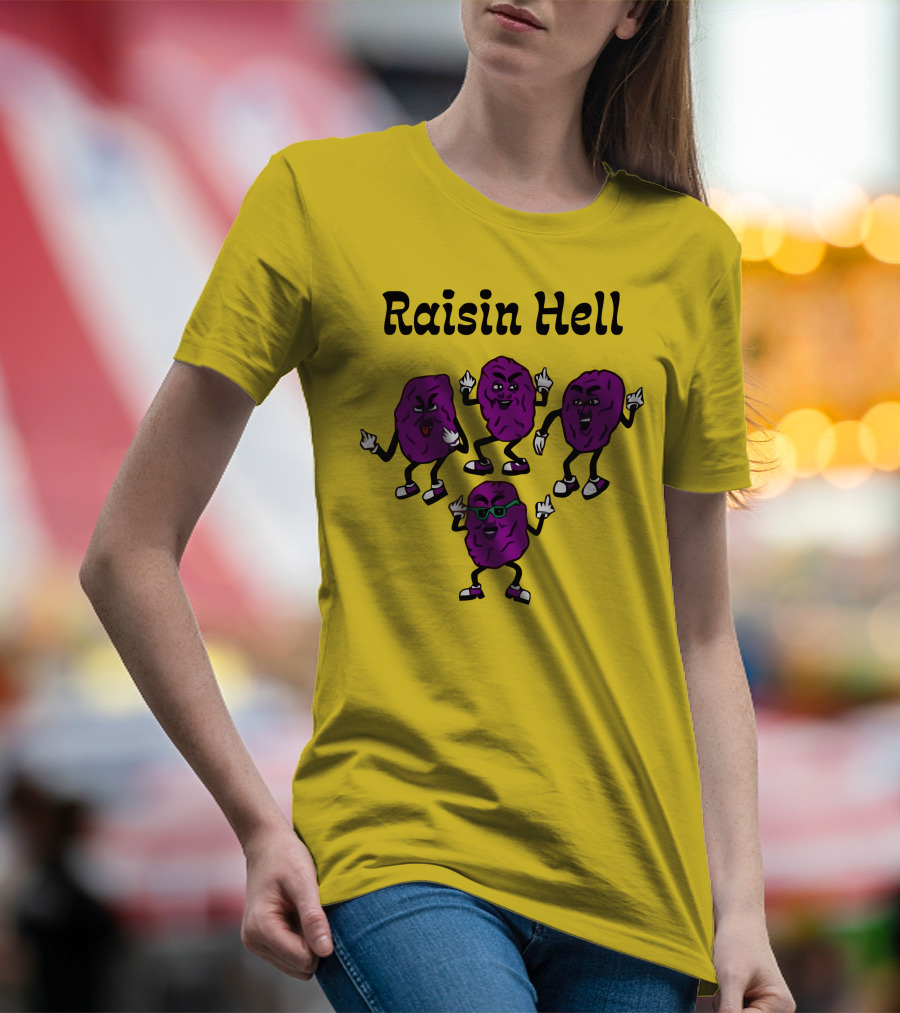 Raisin Hell Dancing Cartoon Purple Raisins T-Shirt