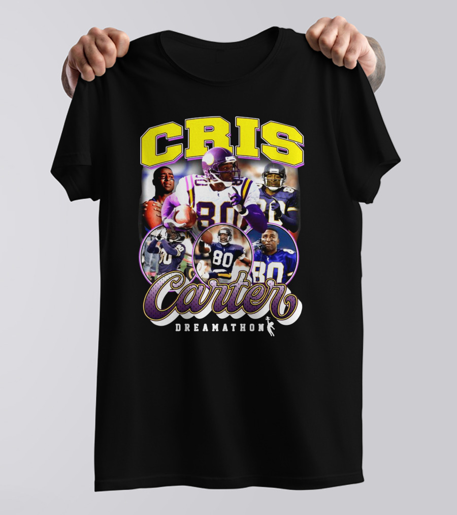 Cris Carter 80 Dreamathon Football Legends T-Shirt