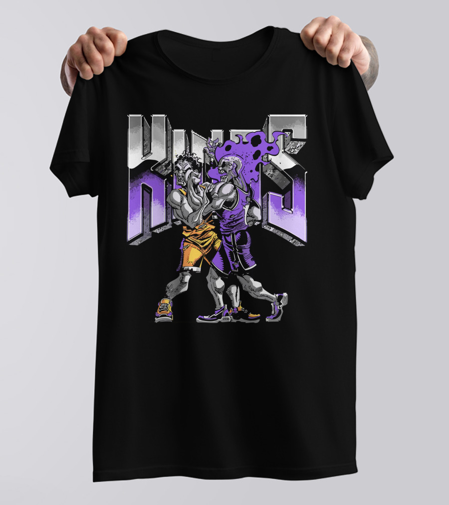 Sacramento Kings Revenge Of The Dead Basketball Duel Zombie Warriors T-Shirt