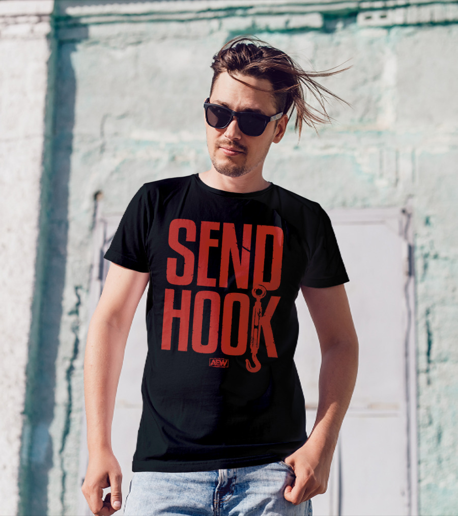 SEND HOOK AEW All Elite Wrestling Merchandise T-Shirt