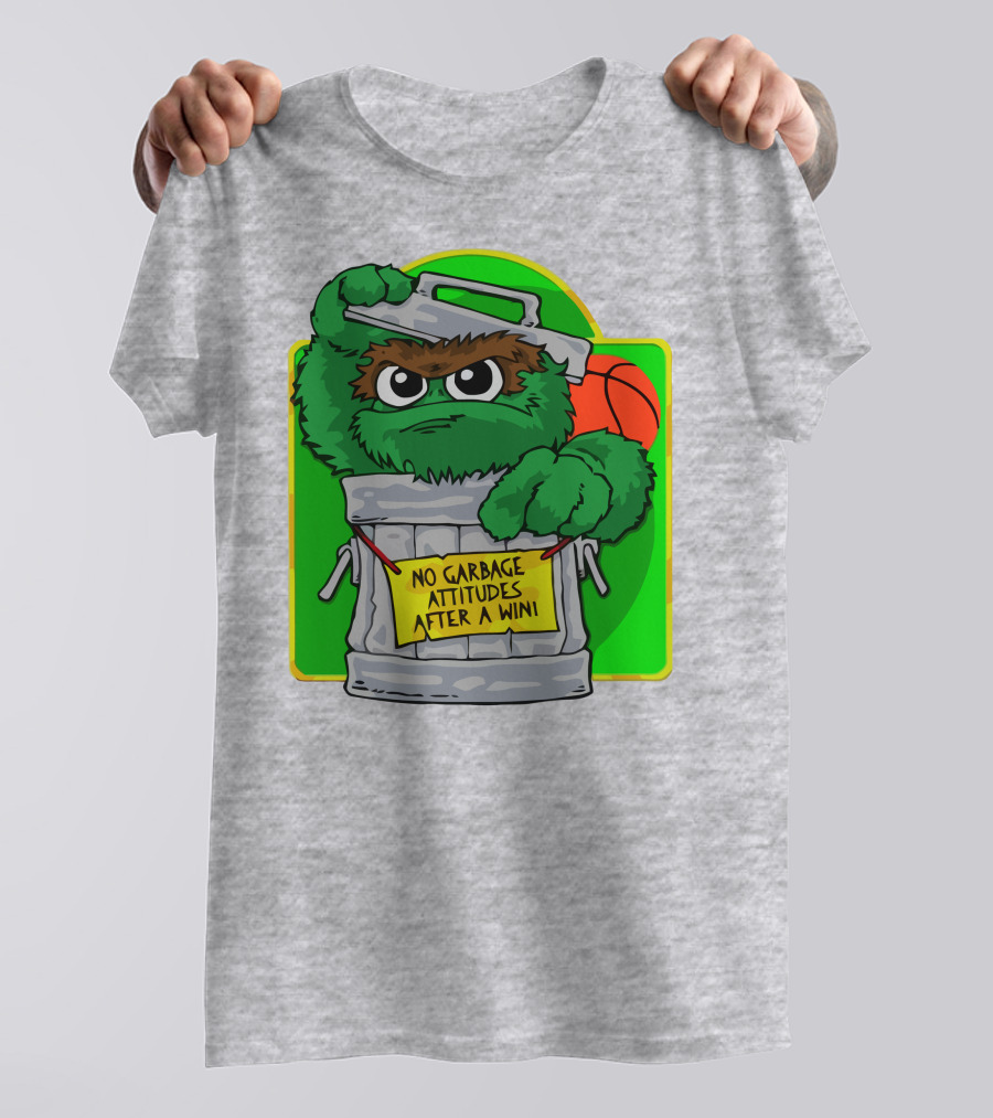 No Garbage Attitudes After A Win Eric Musselman Inspired Furry Trash Can Creature T-Shirt