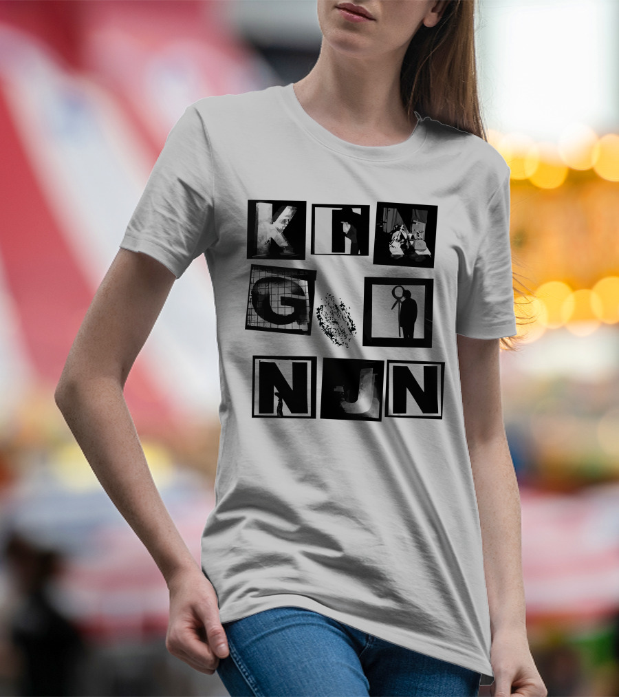 KING NUN SQUARES MERCH BLACK WHITE BLOCKS T-Shirt