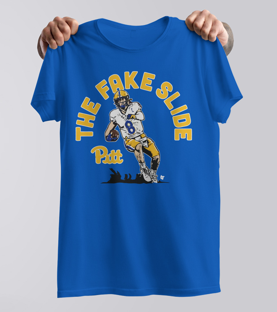 Pitt Kenny Pickett The Fake Slide Football Action T-Shirt