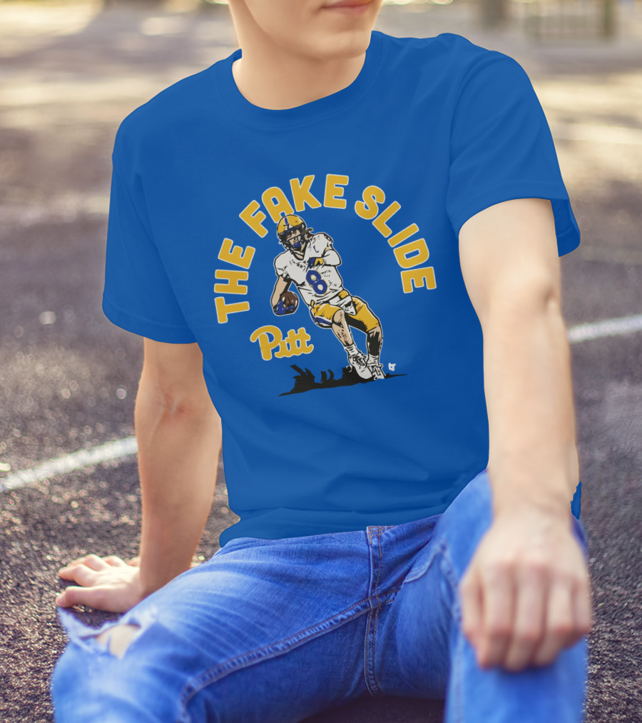 Pitt Kenny Pickett The Fake Slide Football Action T-Shirt