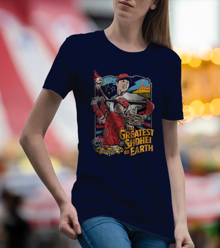 Shohei Ohtani Pitcher And Batter The Greatest Shohei On Earth T-Shirt