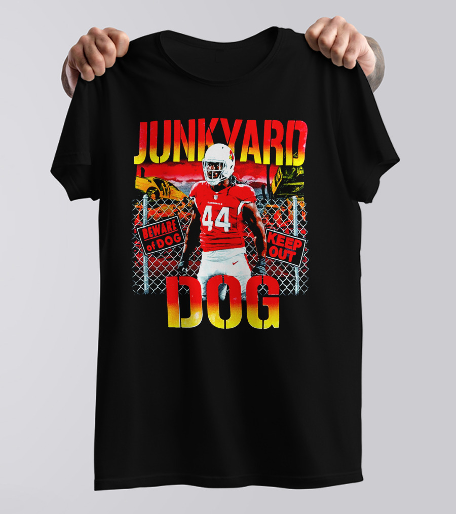 JunkYard Dog Beware Of Dog Keep Out 44 Football Player T-Shirt