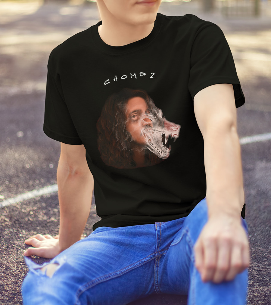 Russ Chomp 2 Smoke Wolf Face T-Shirt